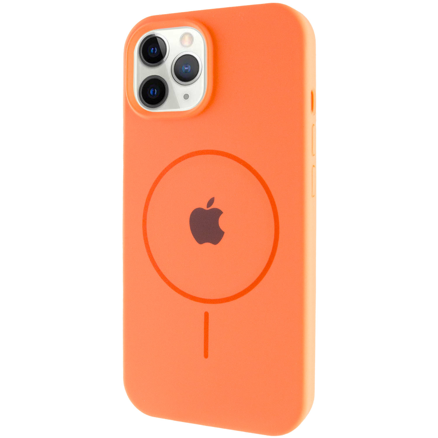 Чохол Silicone Case Full Protective (AA) with MagSafe для Apple iPhone 11 Pro Max (6.5") (Помаранчевий / Papaya)