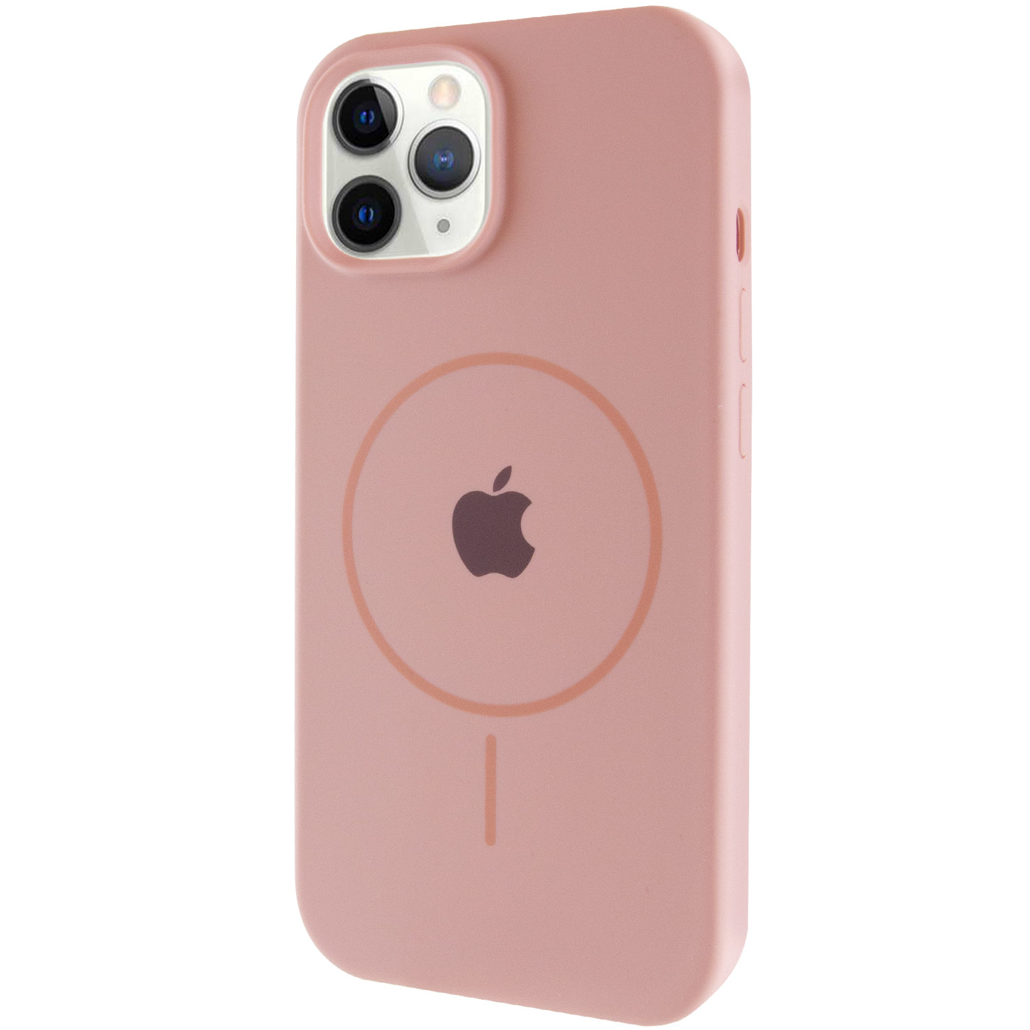 Чохол Silicone Case Full Protective (AA) with MagSafe для Apple iPhone 11 Pro Max (6.5") (Рожевий / Pink Sand)