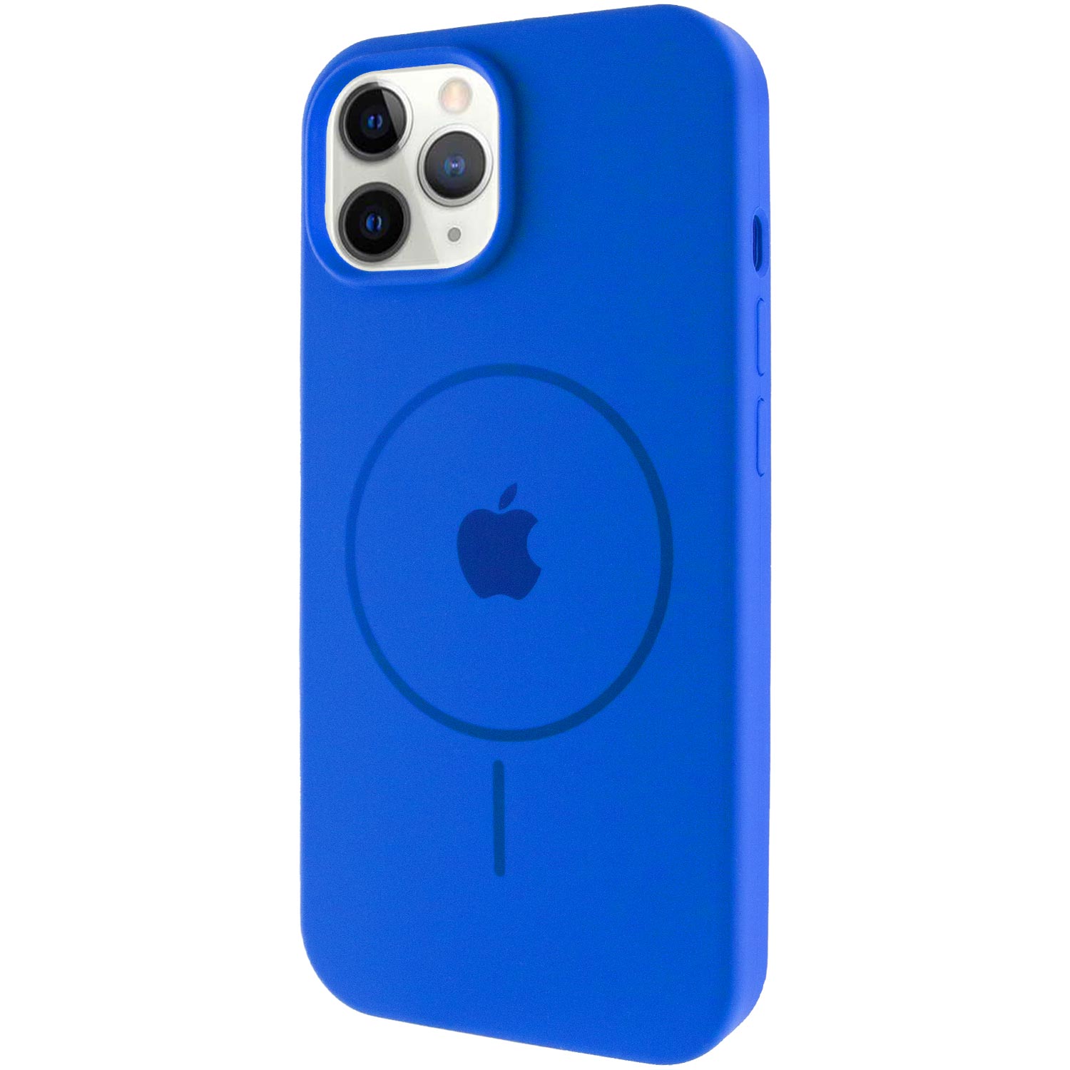 Чехол Silicone Case Full Protective (AA) with MagSafe для Apple iPhone 11 Pro Max (6.5") (Синий / Capri Blue)
