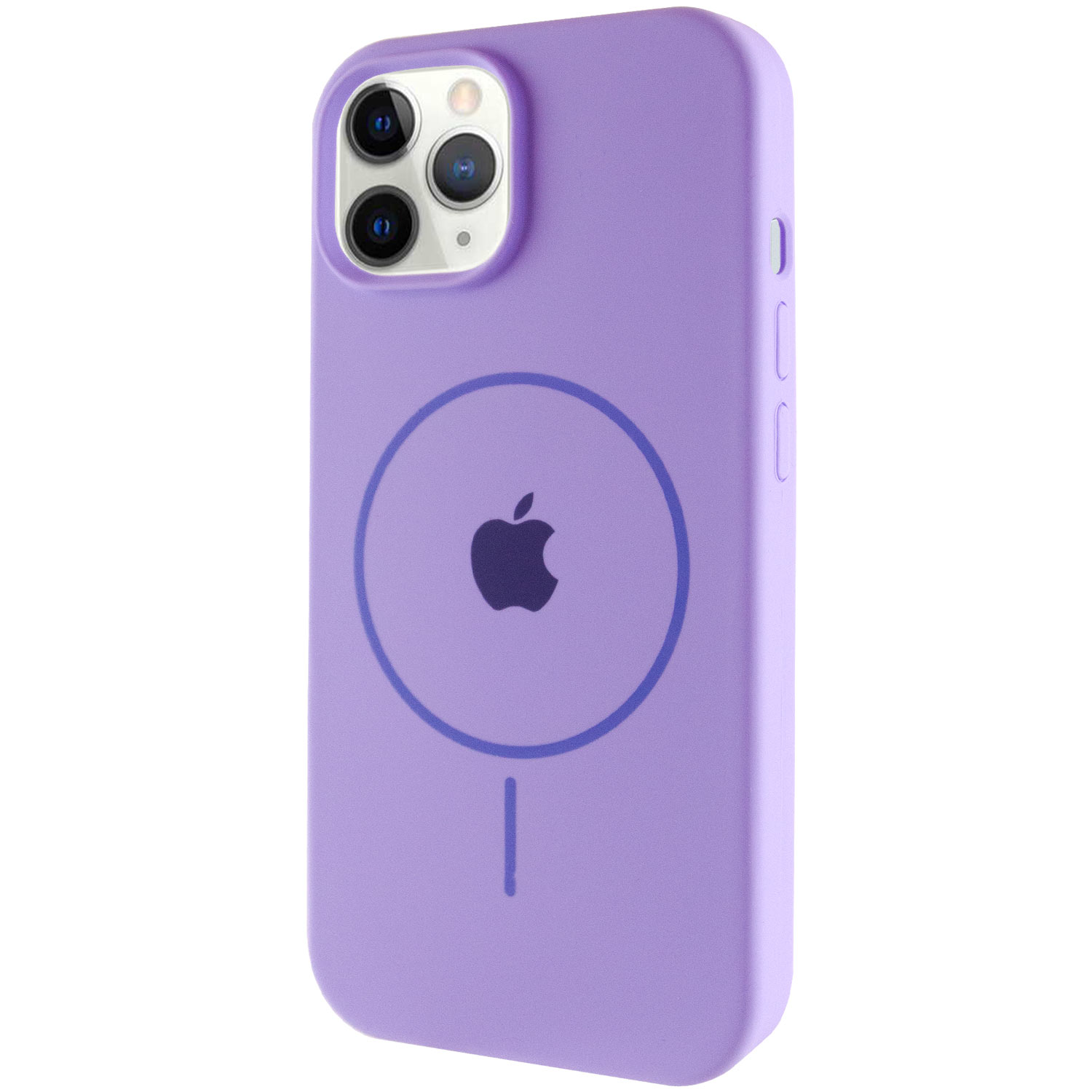 Чохол Silicone Case Full Protective (AA) with MagSafe для Apple iPhone 11 Pro Max (6.5") (Бузковий / Dasheen)