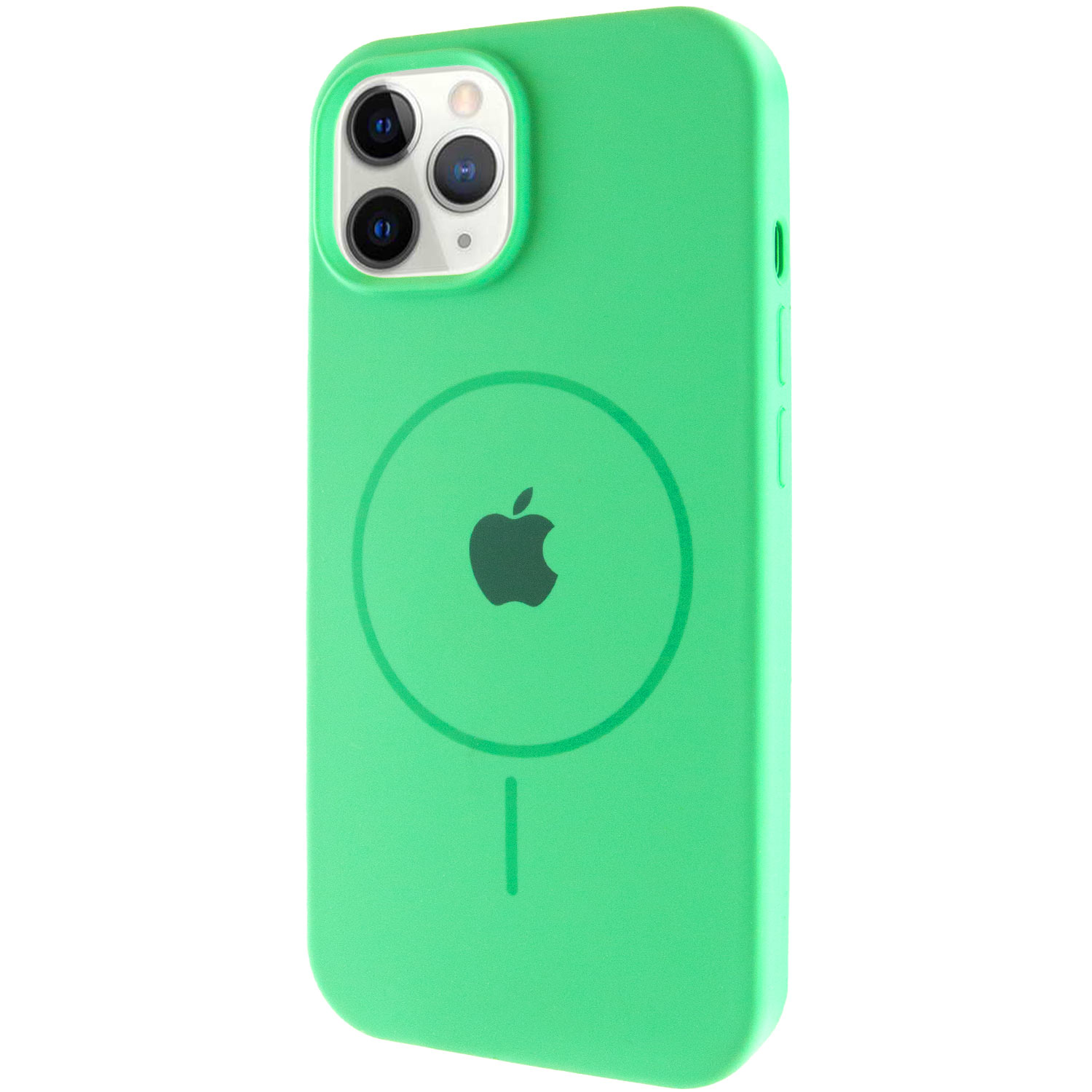 Чехол Silicone Case Full Protective (AA) with MagSafe для Apple iPhone 11 Pro Max (6.5") (Зеленый / Spearmint)