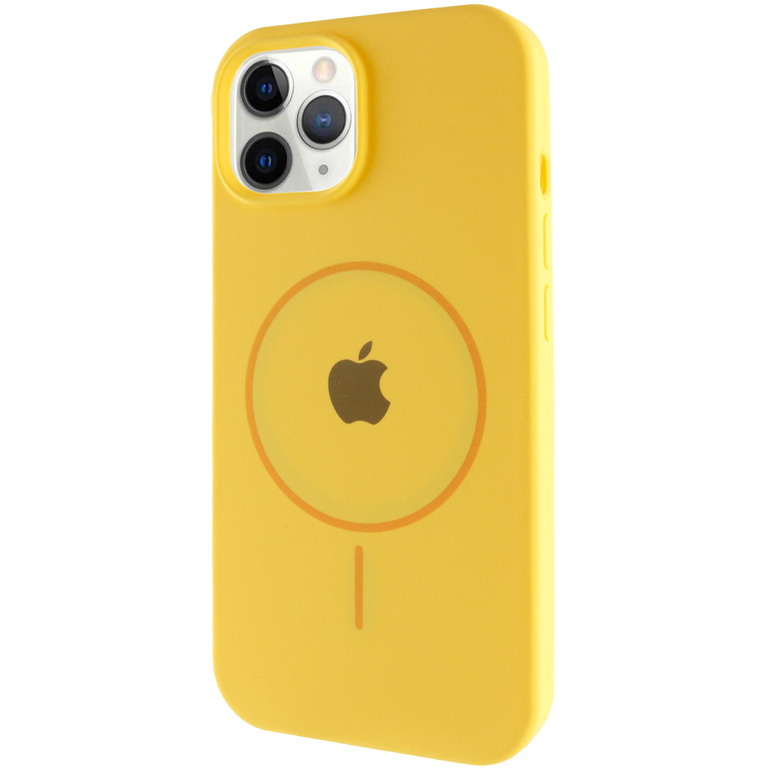 Чехол Silicone Case Full Protective (AA) with MagSafe для Apple iPhone 11 Pro Max (6.5") (Желтый / Yellow)