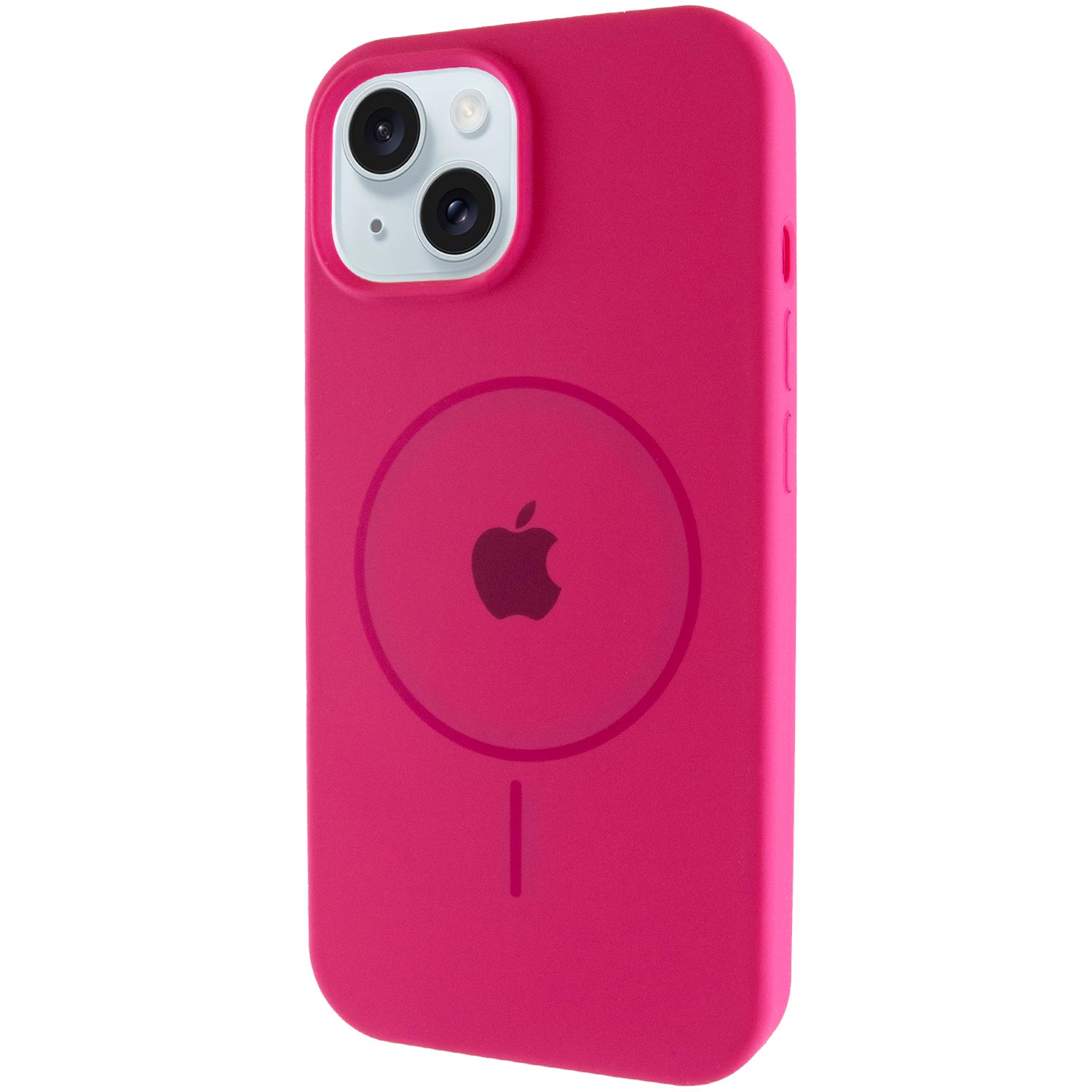Чохол Silicone Case Full Protective (AA) with MagSafe для Apple iPhone 13 (6.1") (Малиновий / Dragon Fruit)