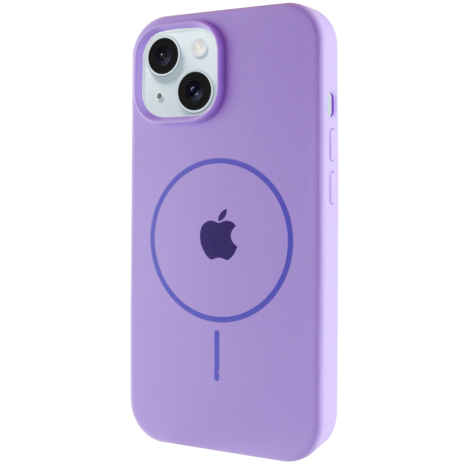 Чехол Silicone Case Full Protective (AA) with MagSafe для Apple iPhone 13 (6.1") (Сиреневый / Dasheen)