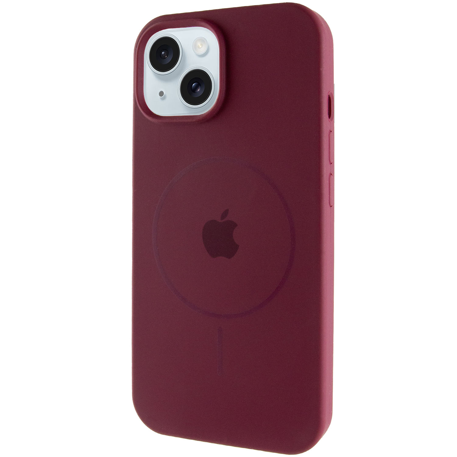 Чохол Silicone Case Full Protective (AA) with MagSafe для Apple iPhone 14 (6.1") (Бордовий / Plum)