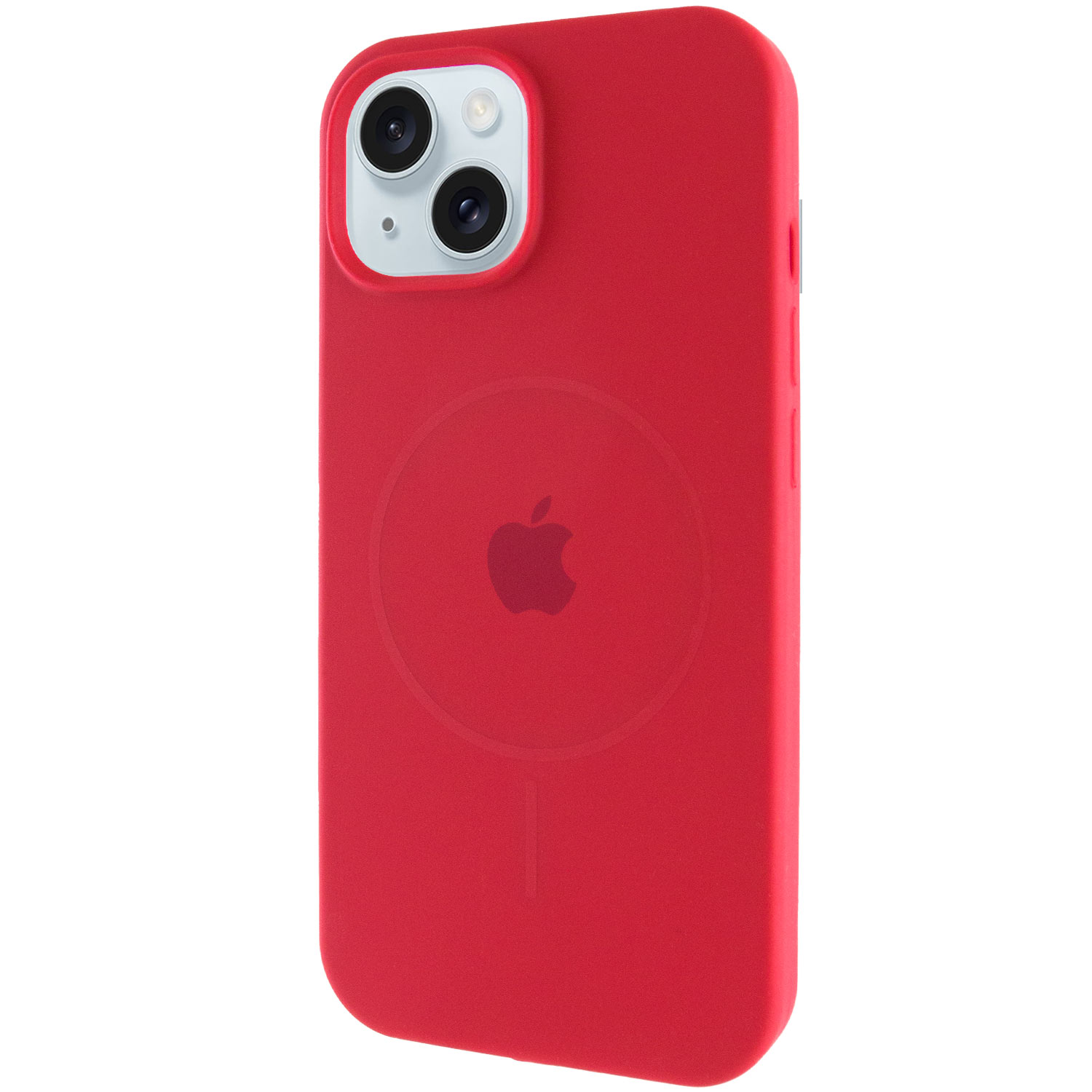 Чехол Silicone Case Full Protective (AA) with MagSafe для Apple iPhone 14 (6.1") (Красный / Deep Red)