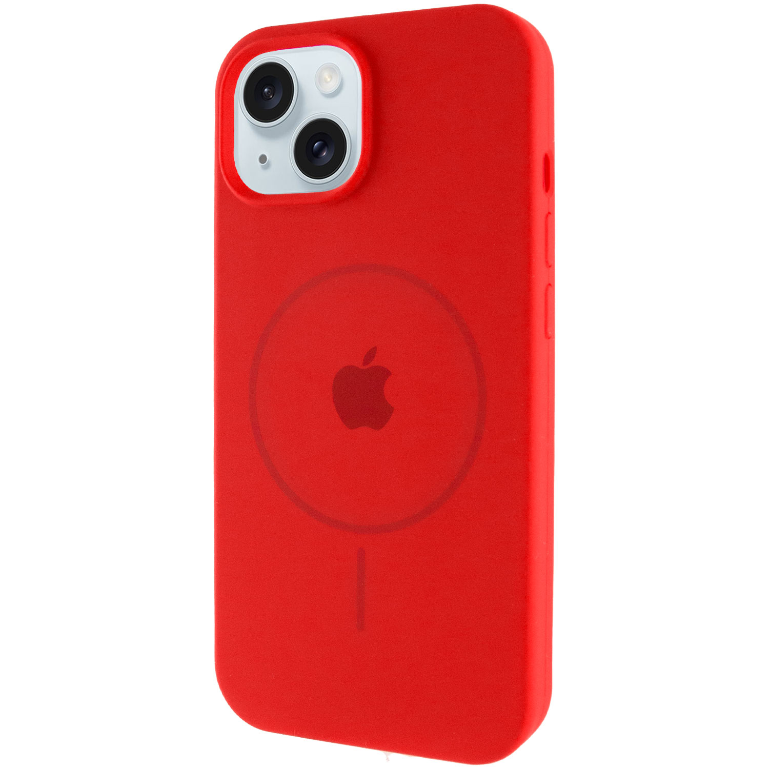 Чехол Silicone Case Full Protective (AA) with MagSafe для Apple iPhone 14 (6.1") (Красный / Red)