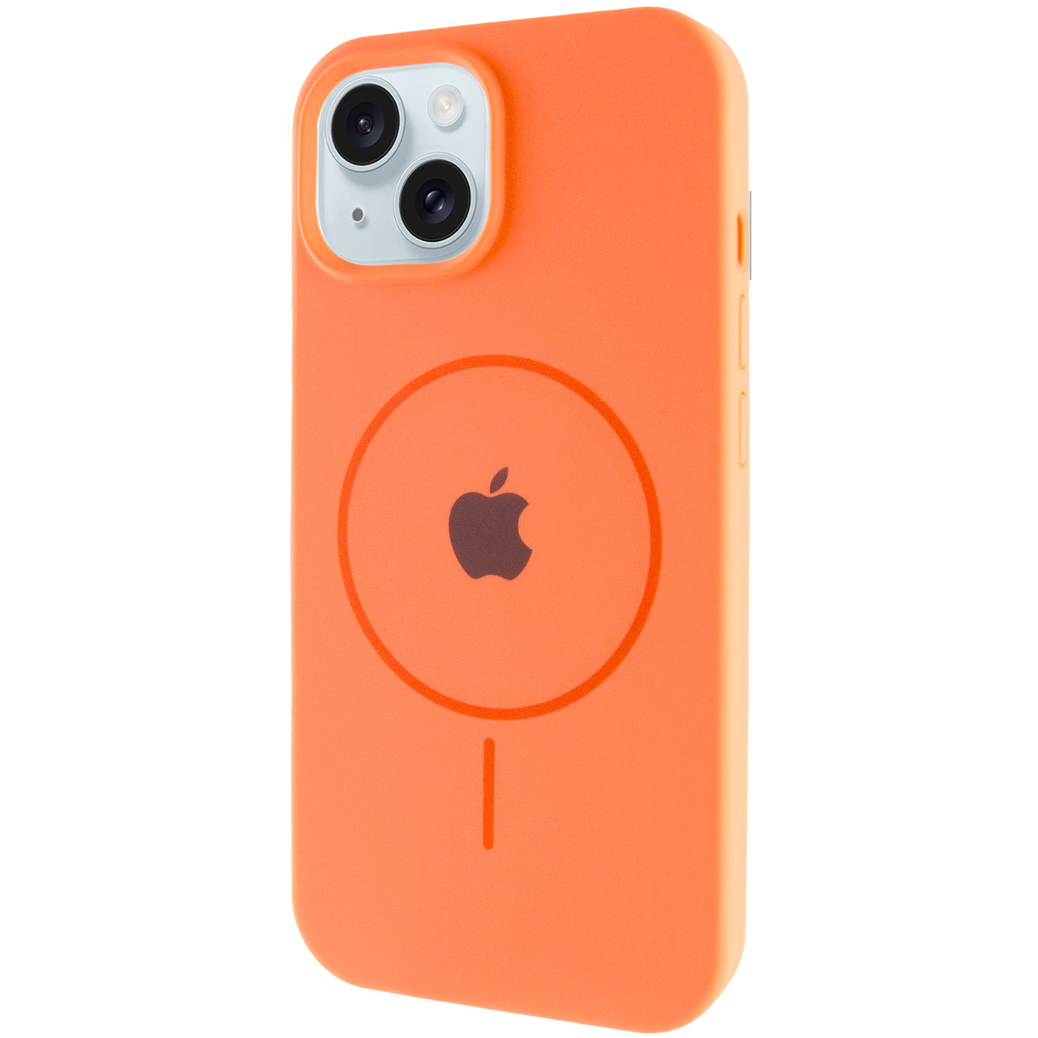 Чехол Silicone Case Full Protective (AA) with MagSafe для Apple iPhone 14 (6.1") (Оранжевый / Papaya)