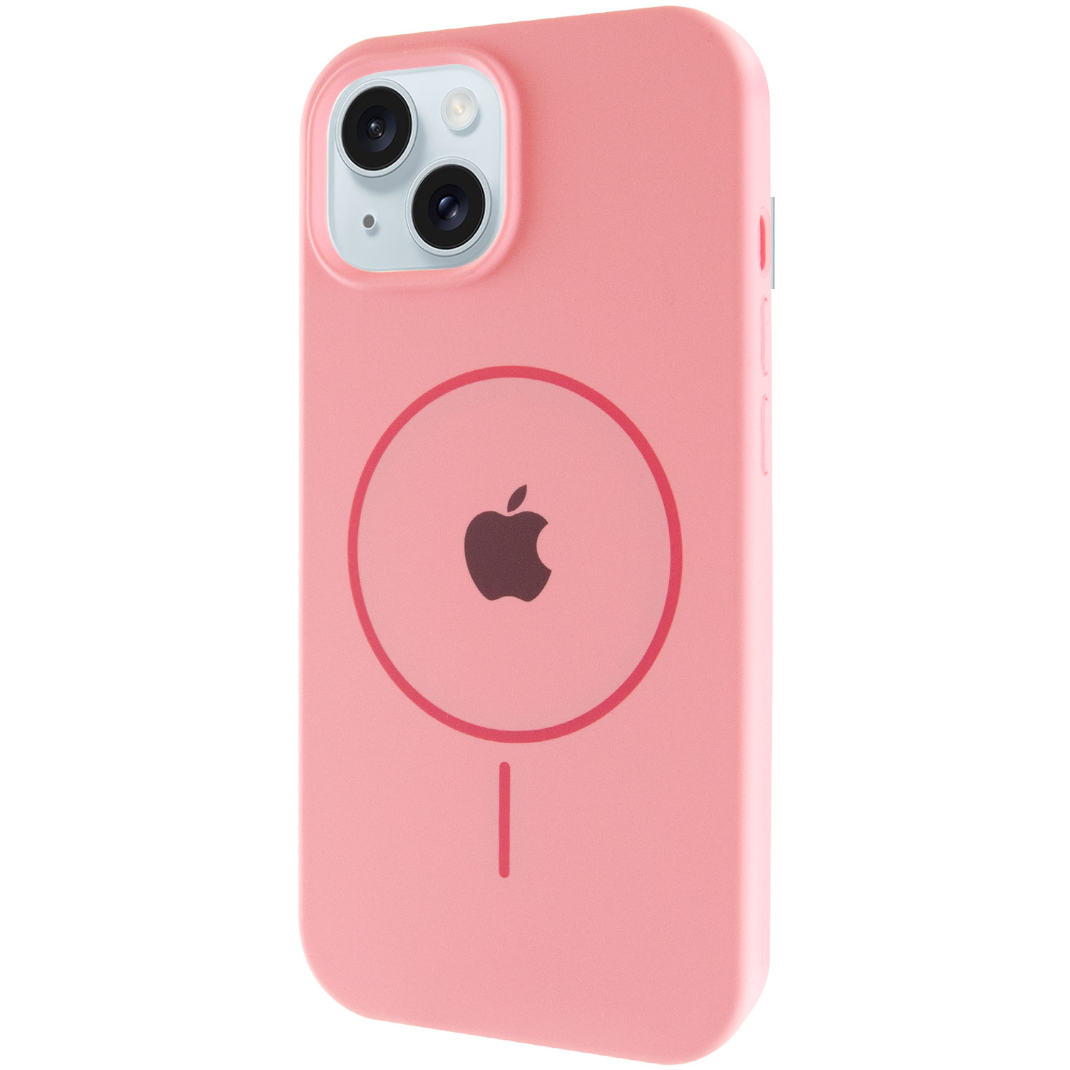 Чехол Silicone Case Full Protective (AA) with MagSafe для Apple iPhone 14 (6.1") (Розовый / Light pink)