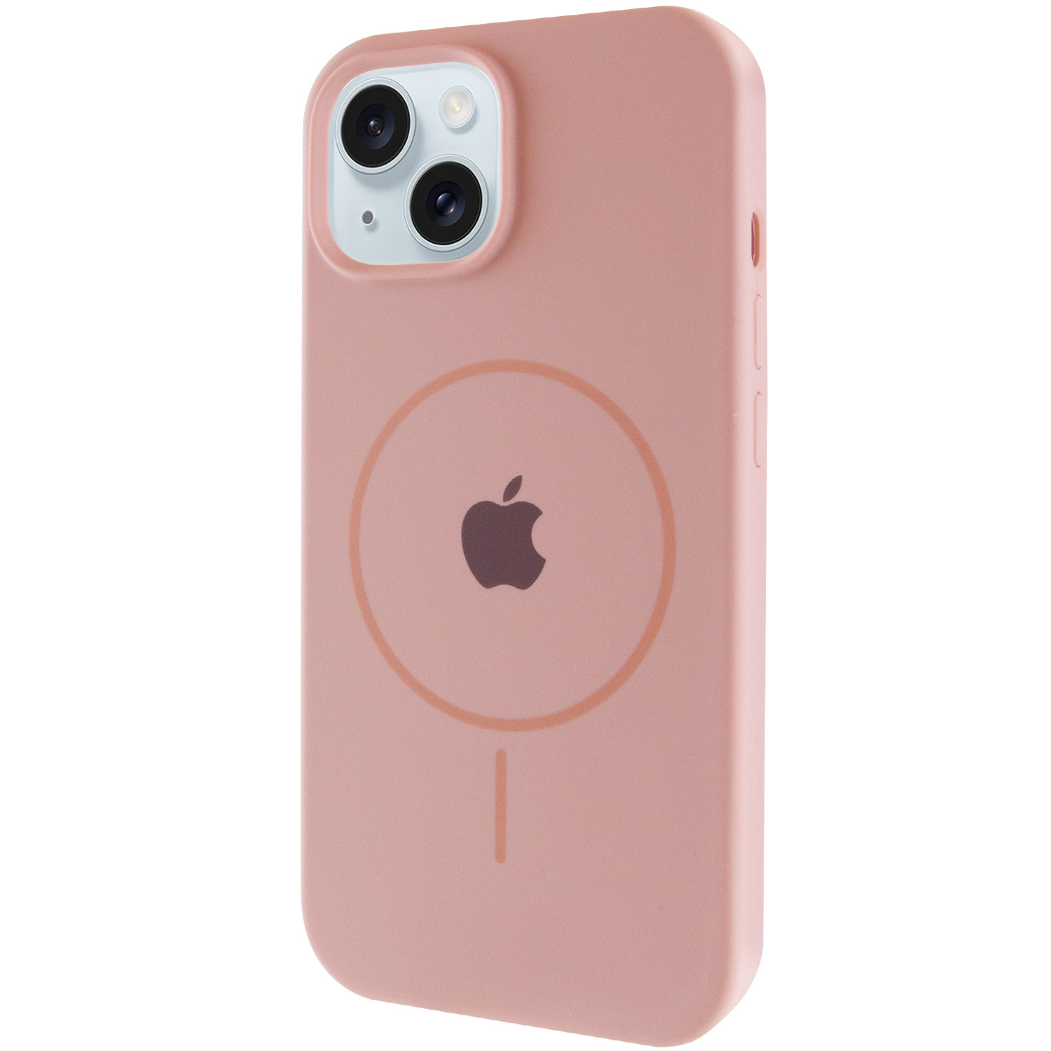Чохол Silicone Case Full Protective (AA) with MagSafe для Apple iPhone 14 (6.1") (Рожевий / Pink Sand)