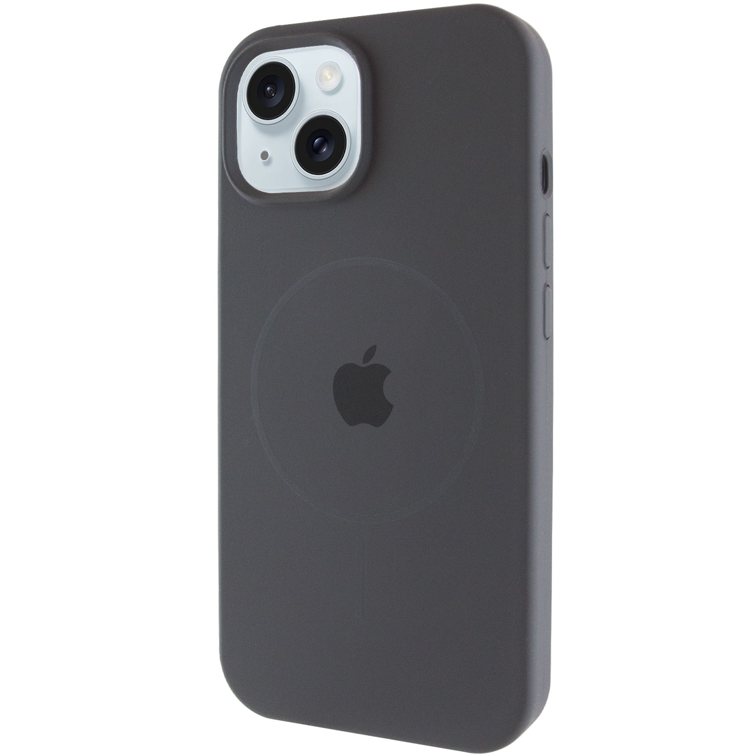 Чехол Silicone Case Full Protective (AA) with MagSafe для Apple iPhone 14 (6.1") (Серый / Dark Gray)