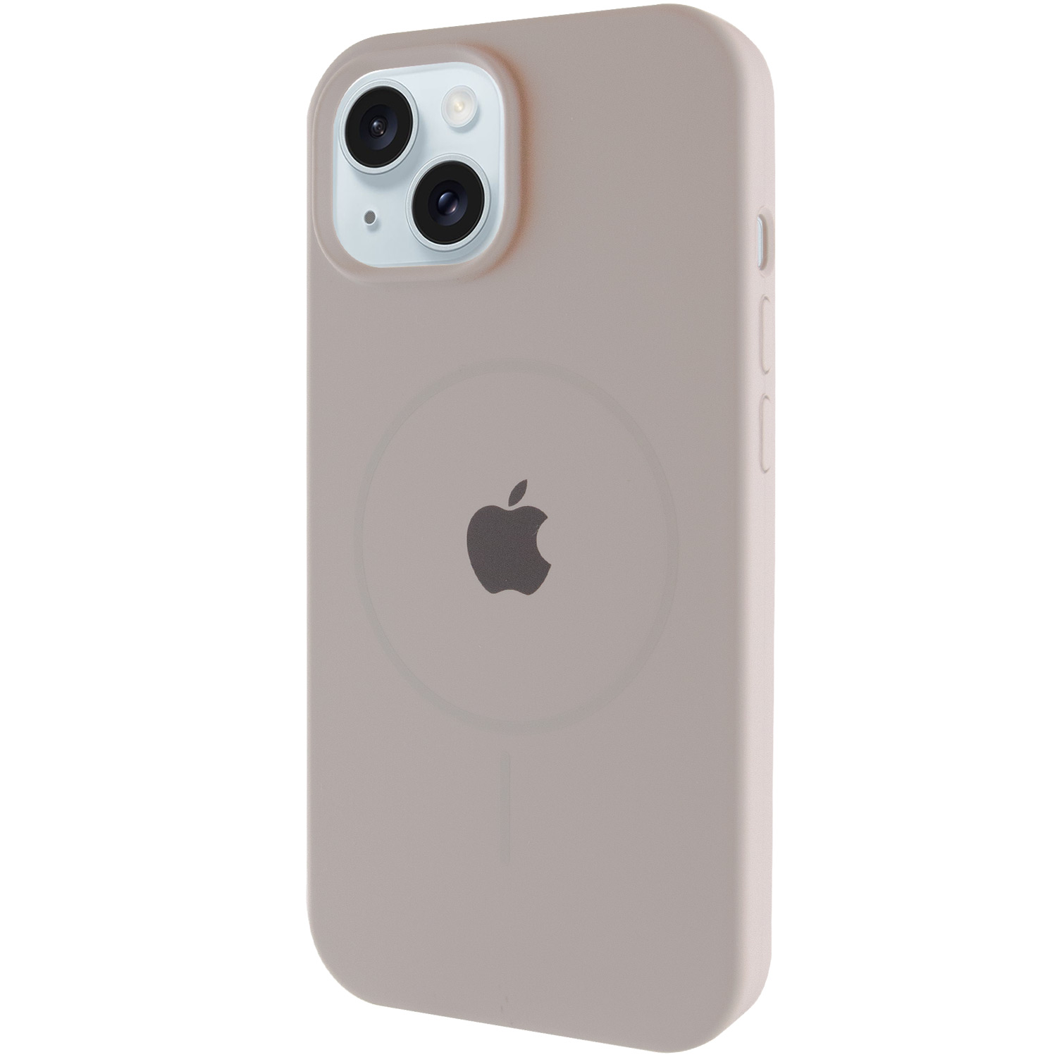 Чехол Silicone Case Full Protective (AA) with MagSafe для Apple iPhone 14 (6.1") (Серый / Light Grey)