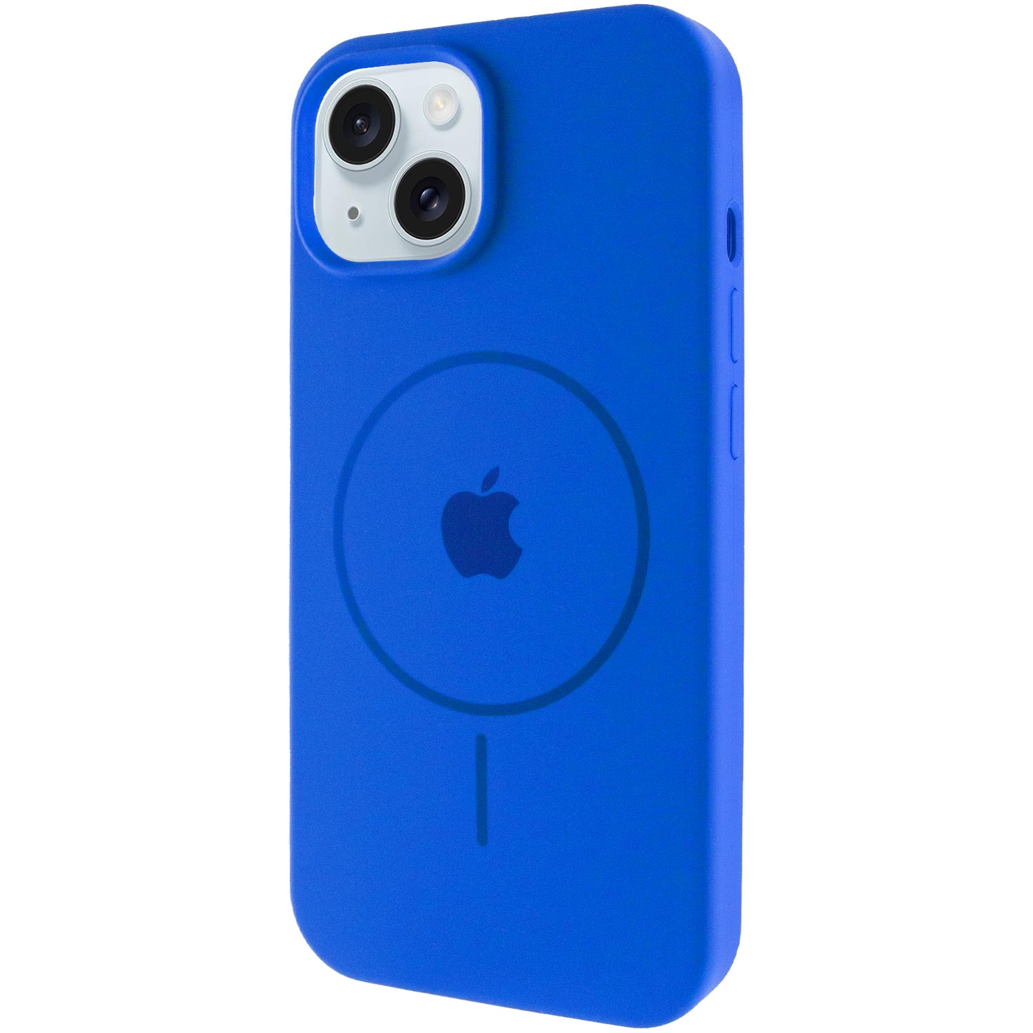 Чехол Silicone Case Full Protective (AA) with MagSafe для Apple iPhone 14 (6.1") (Синий / Capri Blue)
