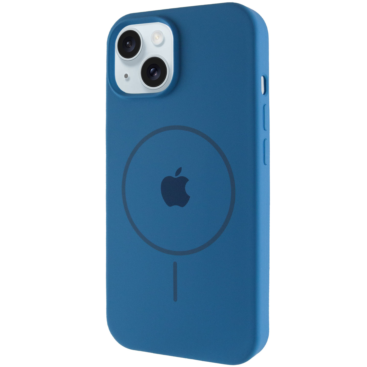 Чехол Silicone Case Full Protective (AA) with MagSafe для Apple iPhone 14 (6.1") (Синий / Denim Blue)