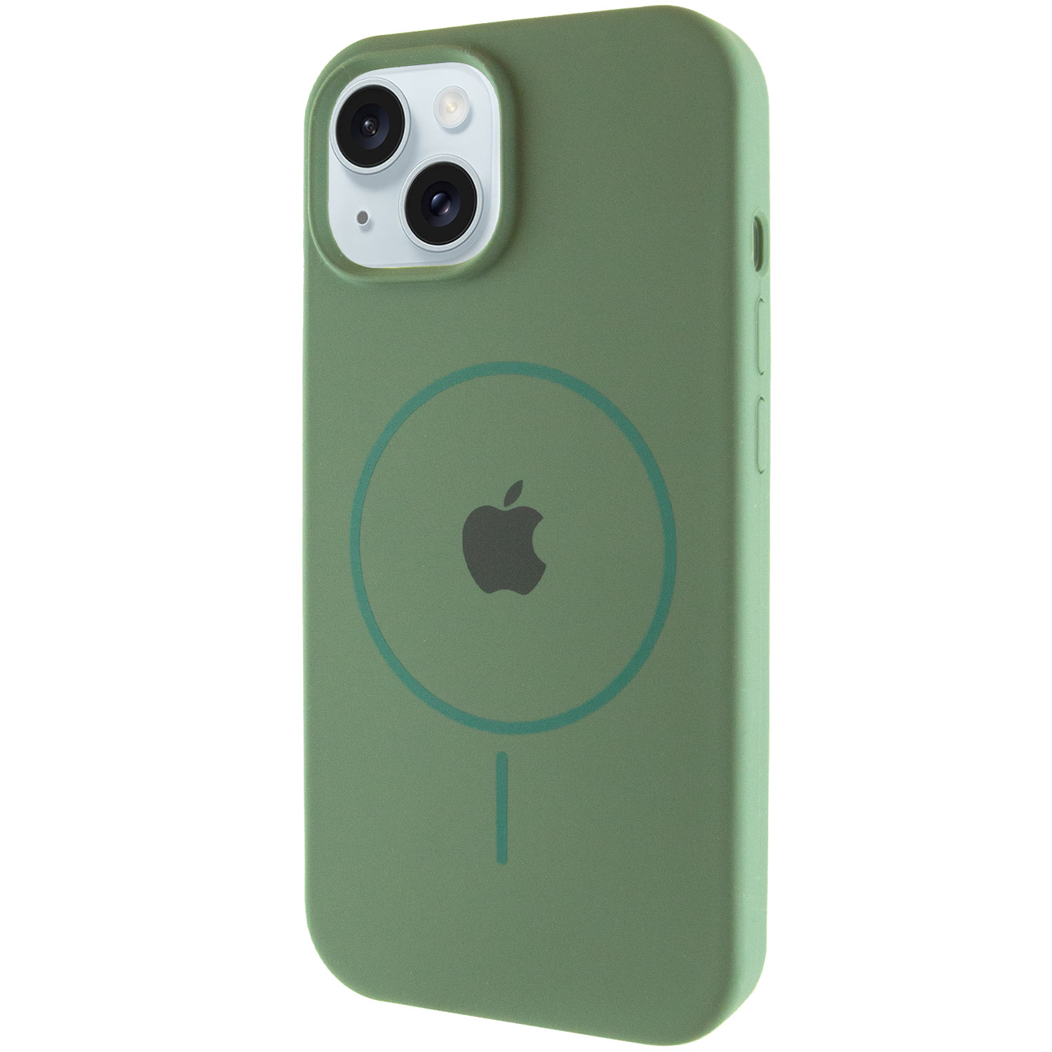 Чохол Silicone Case Full Protective (AA) with MagSafe для Apple iPhone 14 (6.1") (Зелений / Pine green)