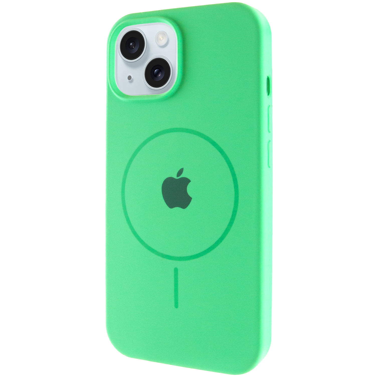 Чехол Silicone Case Full Protective (AA) with MagSafe для Apple iPhone 14 (6.1") (Зеленый / Spearmint)