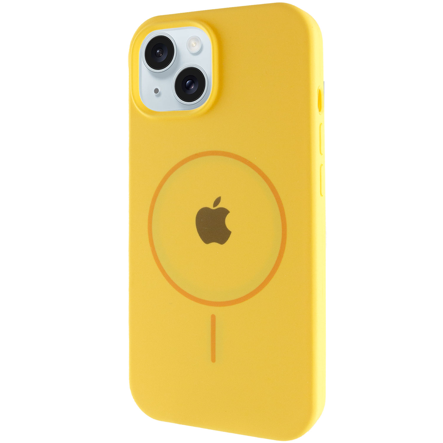 Чехол Silicone Case Full Protective (AA) with MagSafe для Apple iPhone 14 (6.1") (Желтый / Yellow)