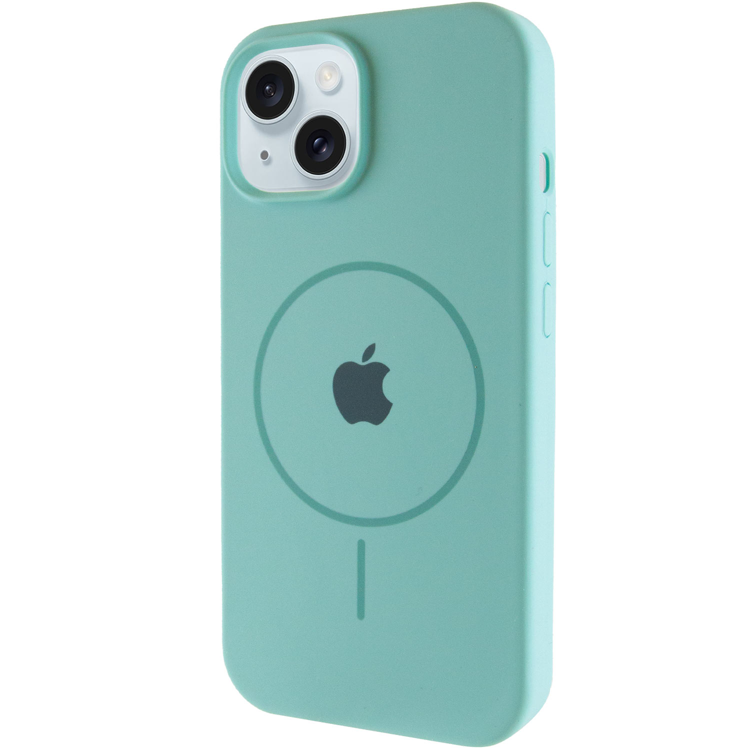 Чохол Silicone Case Full Protective (AA) with MagSafe для Apple iPhone 14 Plus (6.7") (Бірюзовий / Marine Green)