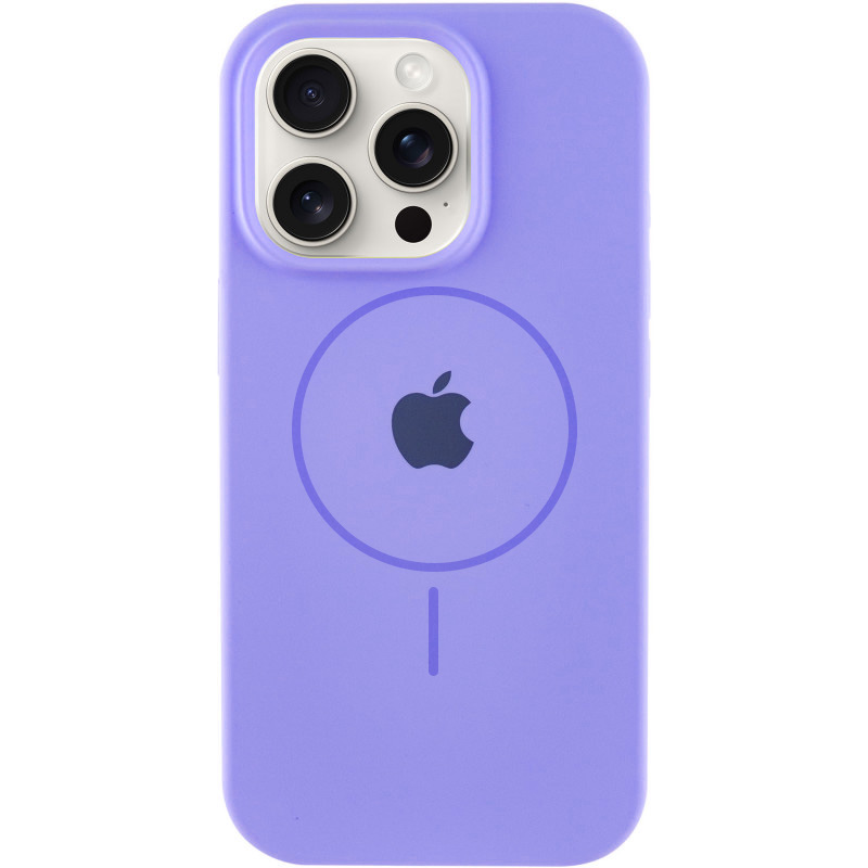 Чехол Silicone Case Full Protective (AA) with MagSafe для Apple iPhone 14 Pro Max (6.7") (Сиреневый / Lilac)