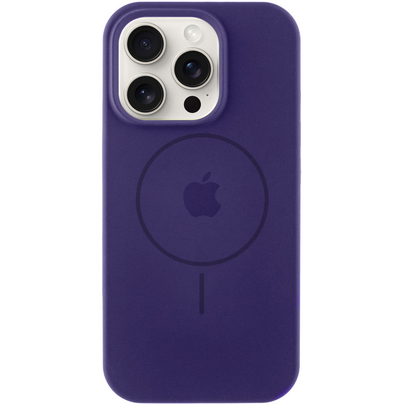 Чохол Silicone Case Full Protective (AA) with MagSafe для Apple iPhone 15 Pro Max (6.7") (Фіолетовий / Elderberry)