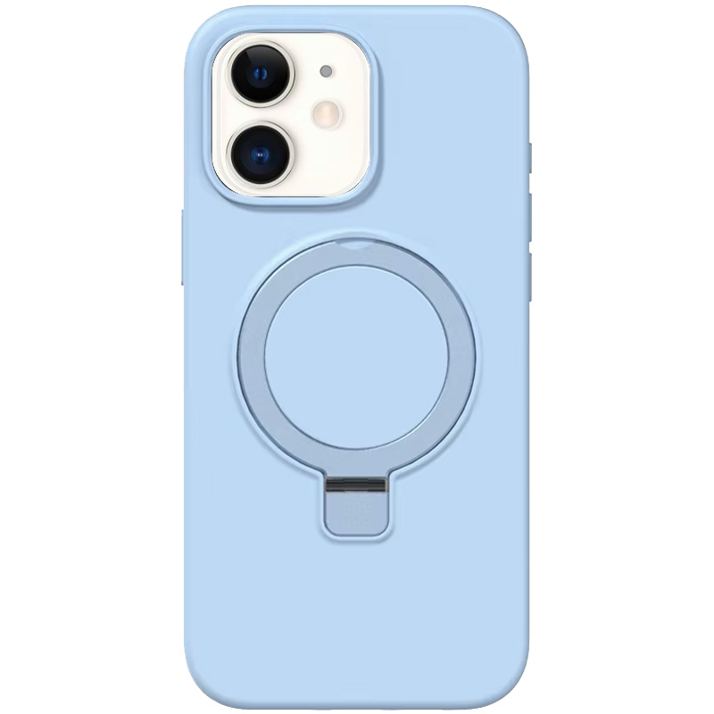 Чехол Silicone Case Full Protective NO LOGO with Ring для Apple iPhone 11 (6.1") (Blue)