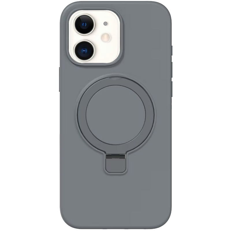 Чехол Silicone Case Full Protective NO LOGO with Ring для Apple iPhone 11 (6.1") (Grey)