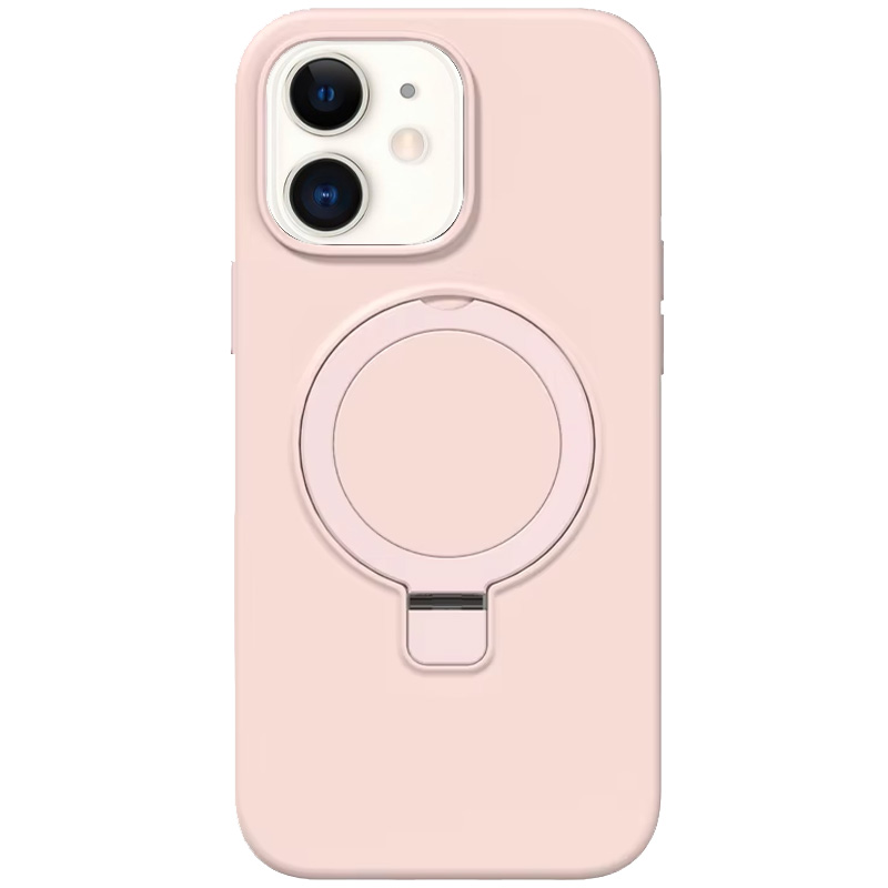 Чохол Silicone Case Full Protective NO LOGO with Ring для Apple iPhone 11 (6.1") (Pink)