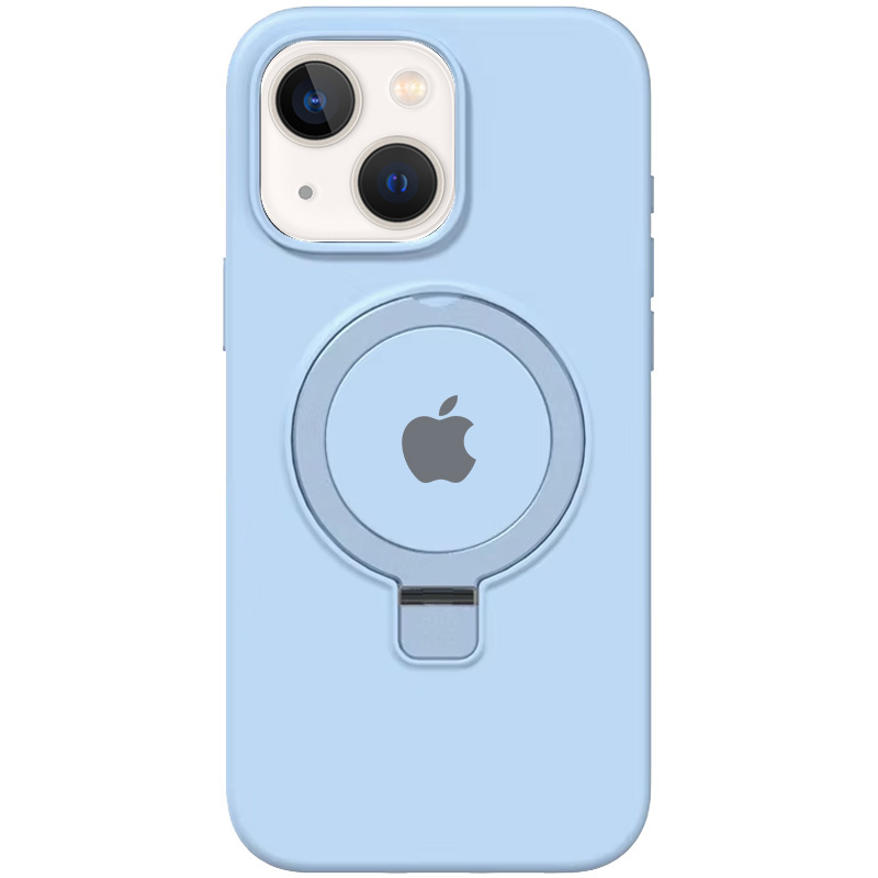 Чехол Silicone Case Full Protective with Ring для Apple iPhone 13 / 14 (6.1") (Blue)