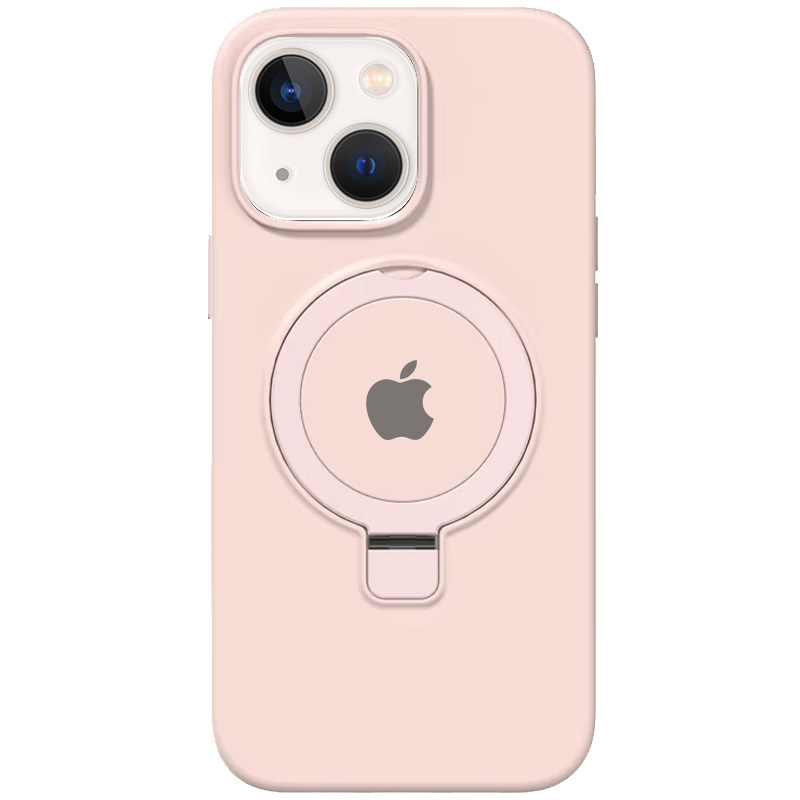 Чехол Silicone Case Full Protective with Ring для Apple iPhone 13 / 14 (6.1") (Pink)