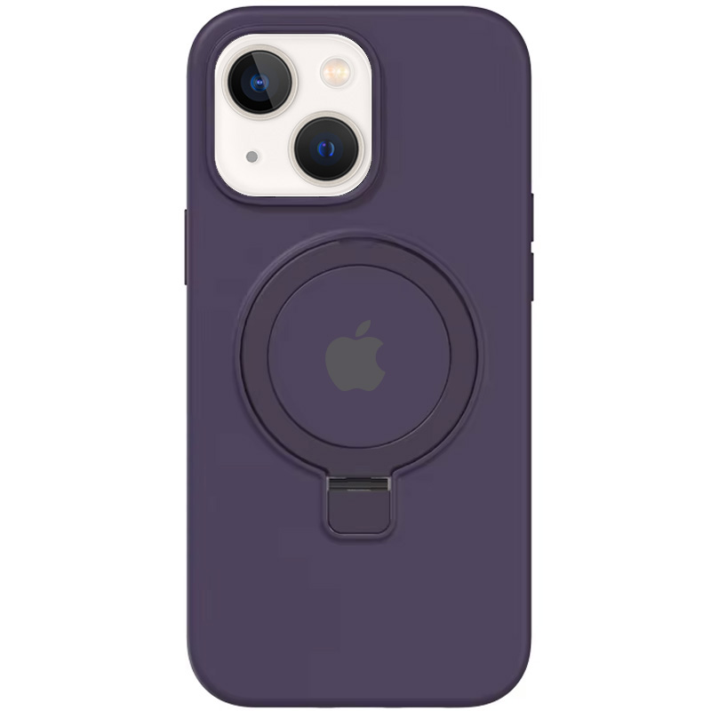 Чехол Silicone Case Full Protective with Ring для Apple iPhone 13 / 14 (6.1") (Purple)