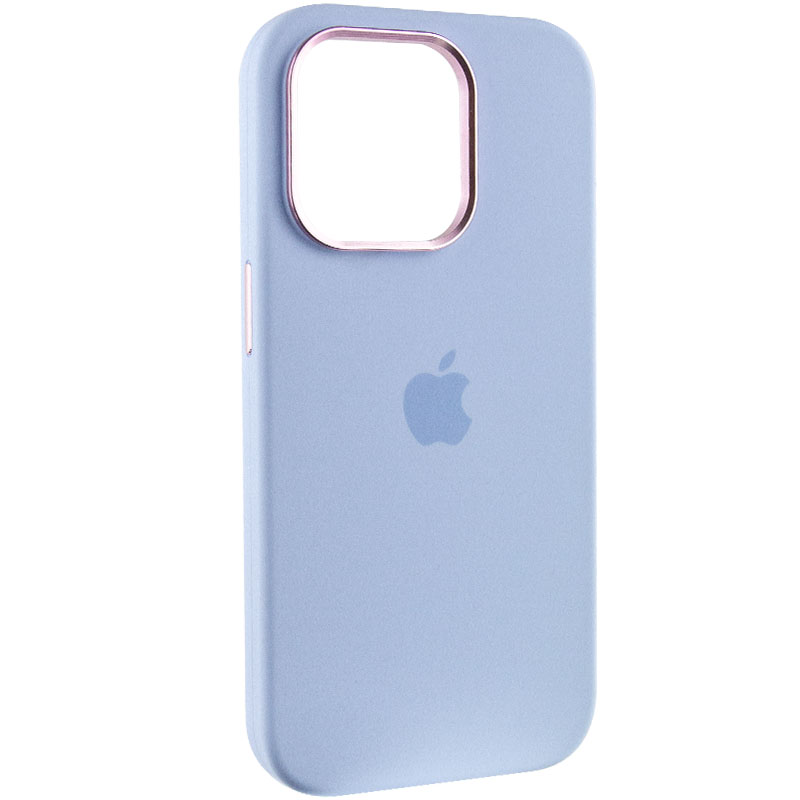 Чехол Silicone Case Metal Buttons (AA) для Apple iPhone 13 Pro (6.1") (Голубой / Cloud Blue)