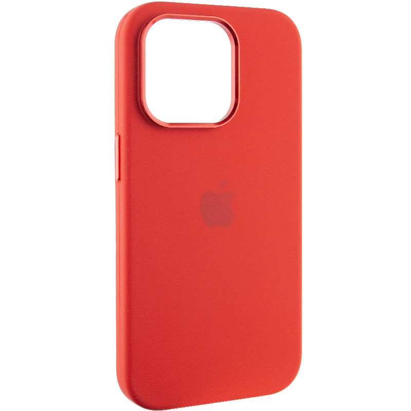 Чехол Silicone Case Metal Buttons (AA) для Apple iPhone 13 Pro (6.1") (Красный / Red)