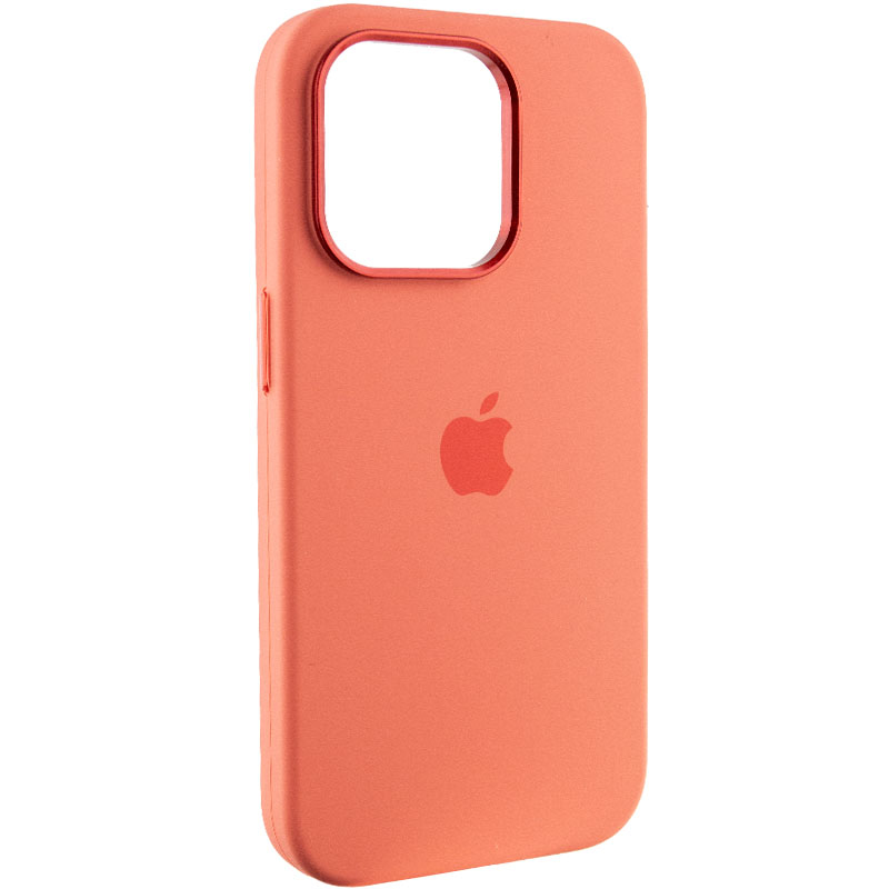 Чохол Silicone Case Metal Buttons (AA) для Apple iPhone 13 Pro (6.1") (Рожевий / Pink Pomelo)