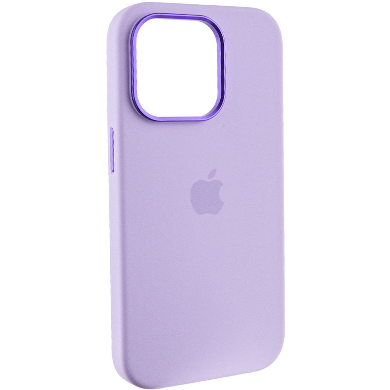 Чехол Silicone Case Metal Buttons (AA) для Apple iPhone 13 Pro Max (6.7") (Сиреневый / Lilac)