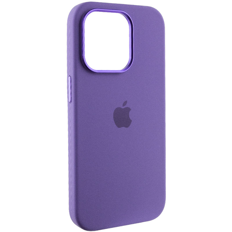 Чохол Silicone Case Metal Buttons (AA) для Apple iPhone 14 Pro (6.1") (Фіолетовий / Iris)