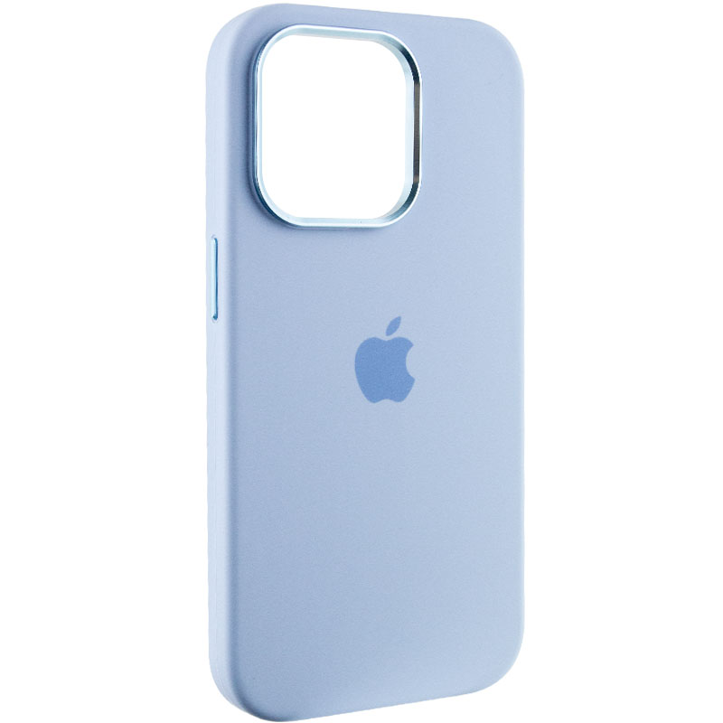 Чохол Silicone Case Metal Buttons (AA) для Apple iPhone 14 Pro Max (6.7") (Блакитний / Blue)