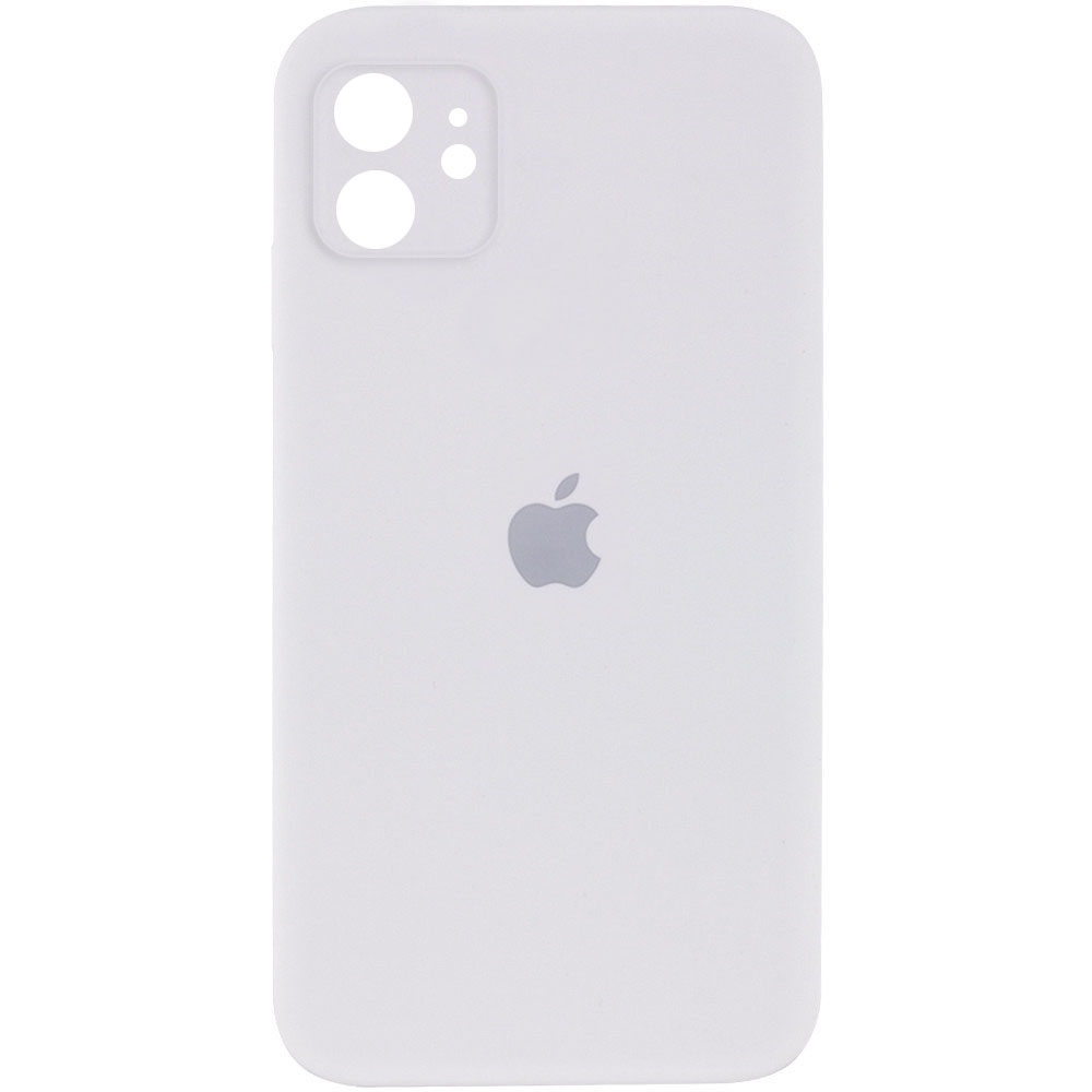 Чехол Silicone Case Square Full Camera Protective (AA) для Apple iPhone 11 (6.1") (Белый / White)