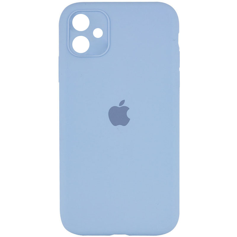 Чохол Silicone Case Square Full Camera Protective (AA) для Apple iPhone 11 (6.1") (Блакитний / Lilac Blue)