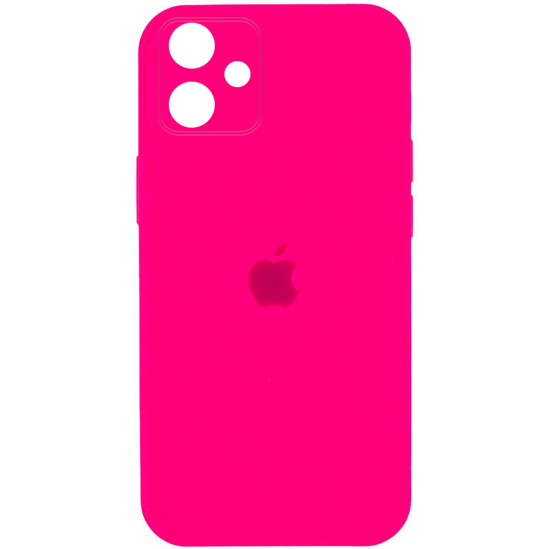 Чохол Silicone Case Square Full Camera Protective (AA) для Apple iPhone 11 (6.1") (Рожевий / Barbie pink)