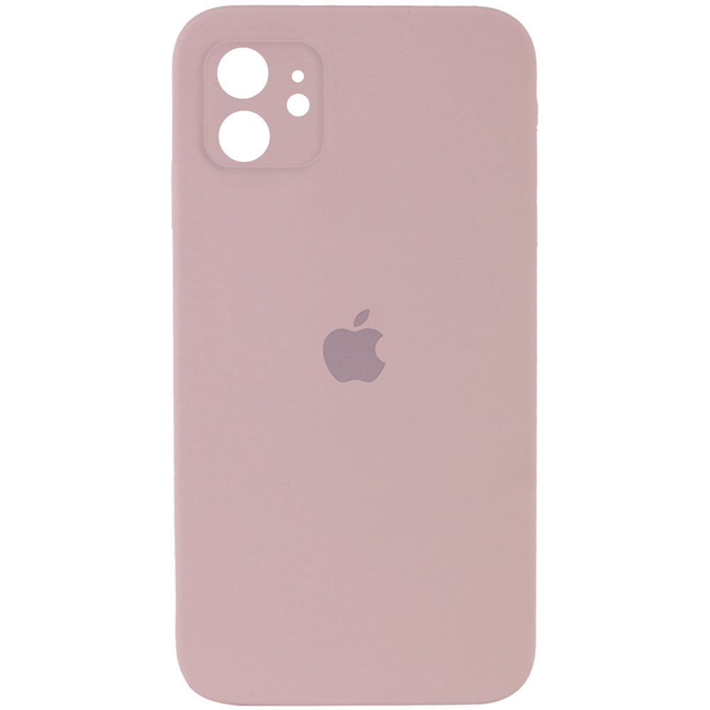 Чехол Silicone Case Square Full Camera Protective (AA) для Apple iPhone 11 (6.1") (Розовый / Pink Sand)