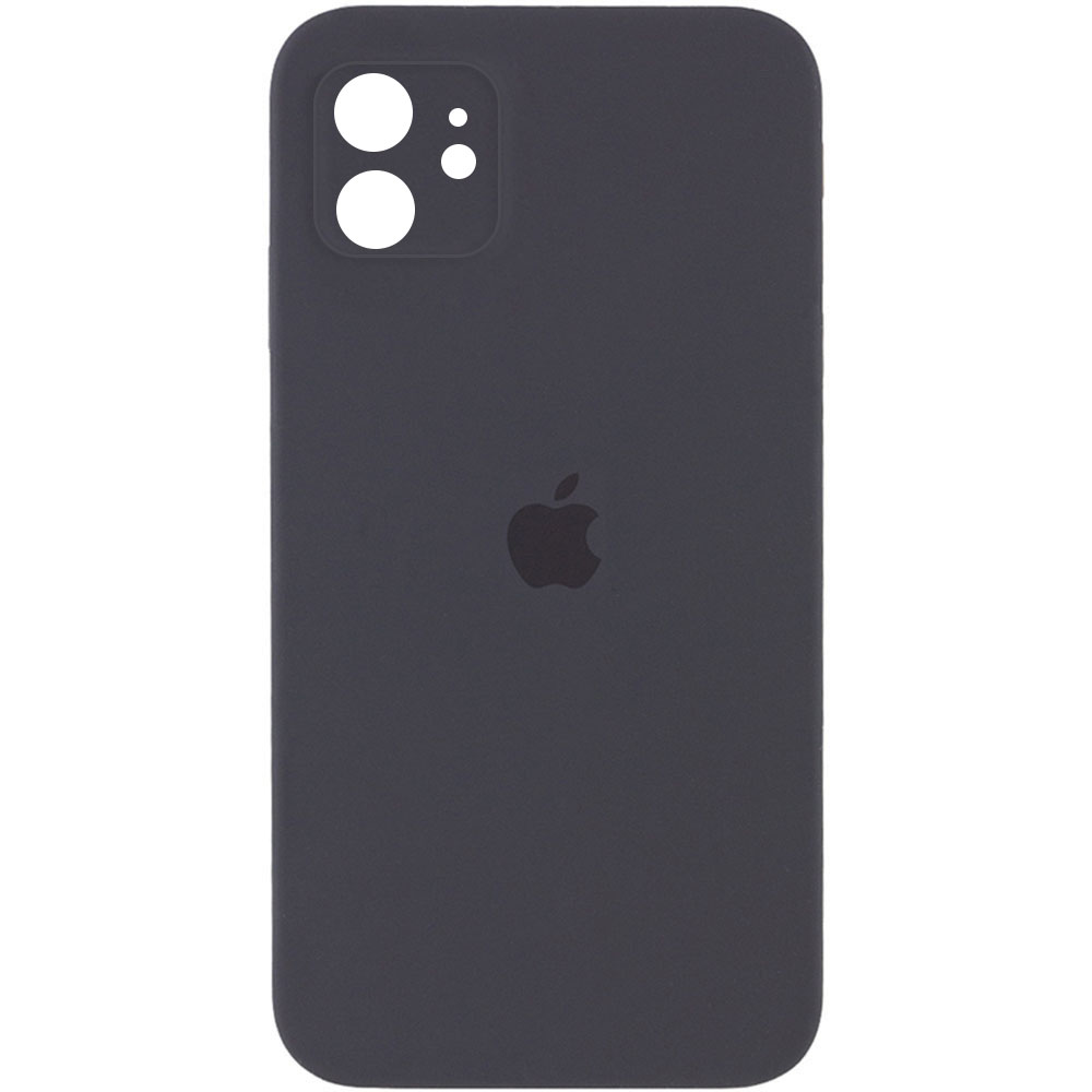 Чехол Silicone Case Square Full Camera Protective (AA) для Apple iPhone 11 (6.1") (Серый / Dark Gray)