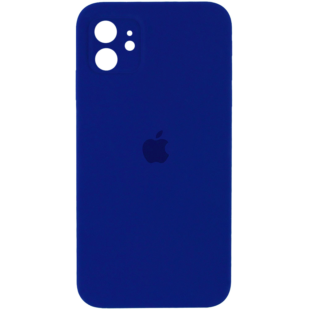 Чохол Silicone Case Square Full Camera Protective (AA) для Apple iPhone 11 (6.1") (Синій / Deep navy)