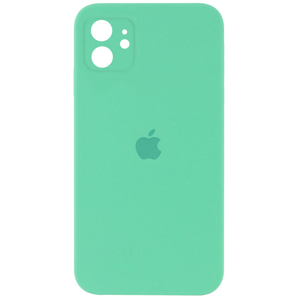 Чохол Silicone Case Square Full Camera Protective (AA) для Apple iPhone 11 (6.1") (Зелений / Spearmint)