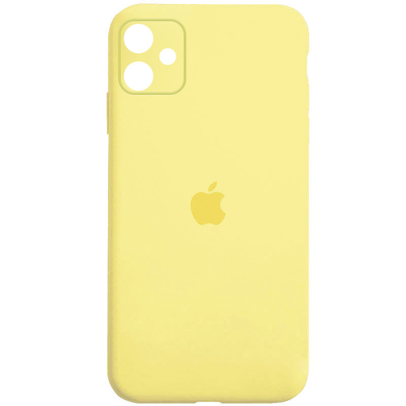 Чохол Silicone Case Square Full Camera Protective (AA) для Apple iPhone 11 (6.1") (Жовтий / Yellow)