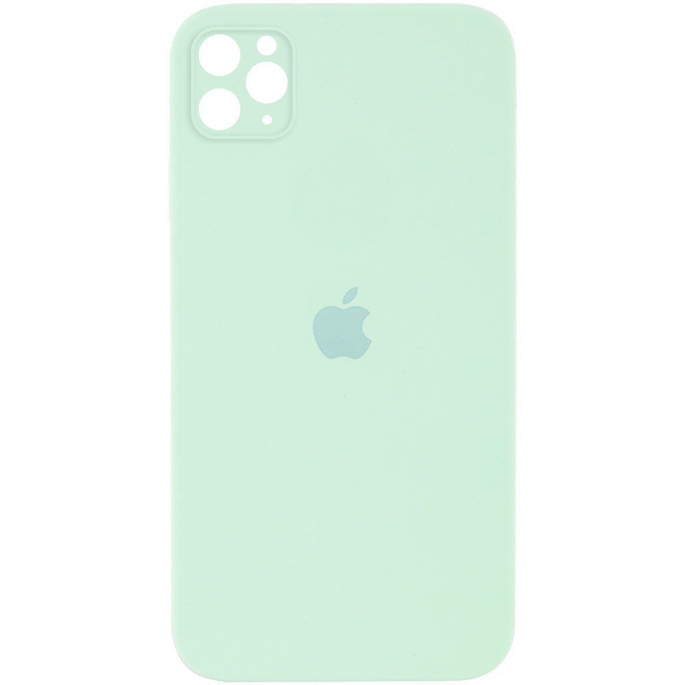 Чохол Silicone Case Square Full Camera Protective (AA) для Apple iPhone 11 Pro (5.8") (Бірюзовий / Light Turquoise)