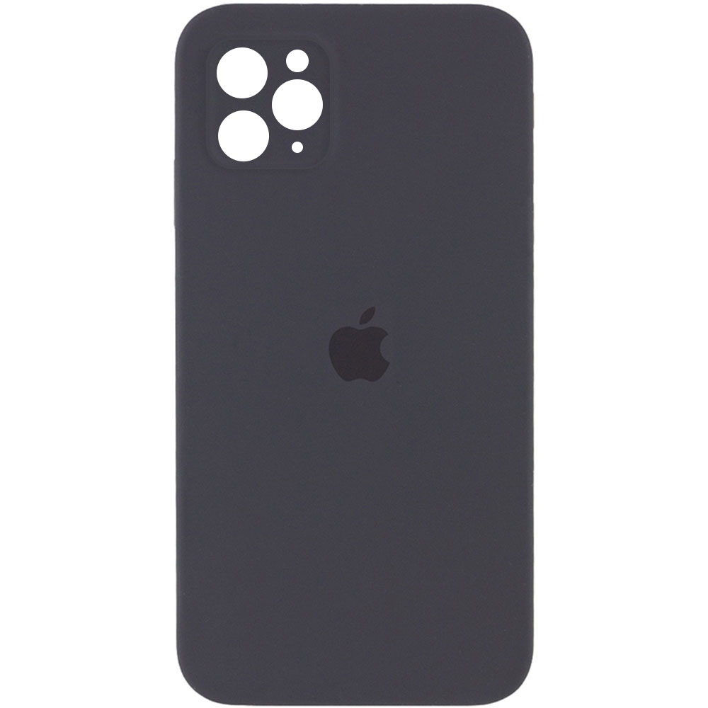 Чохол Silicone Case Square Full Camera Protective (AA) для Apple iPhone 11 Pro (5.8") (Сірий / Dark Gray)