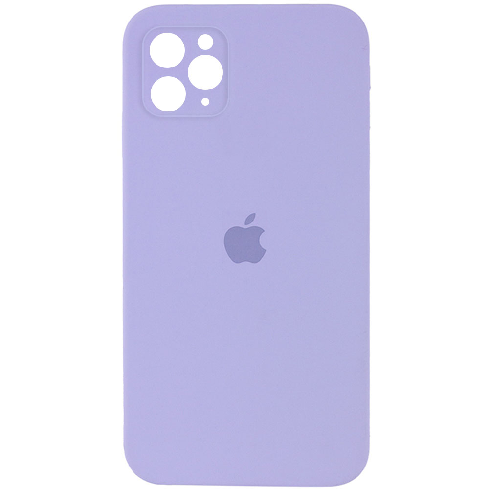 Чохол Silicone Case Square Full Camera Protective (AA) для Apple iPhone 11 Pro (5.8") (Бузковий / Dasheen)