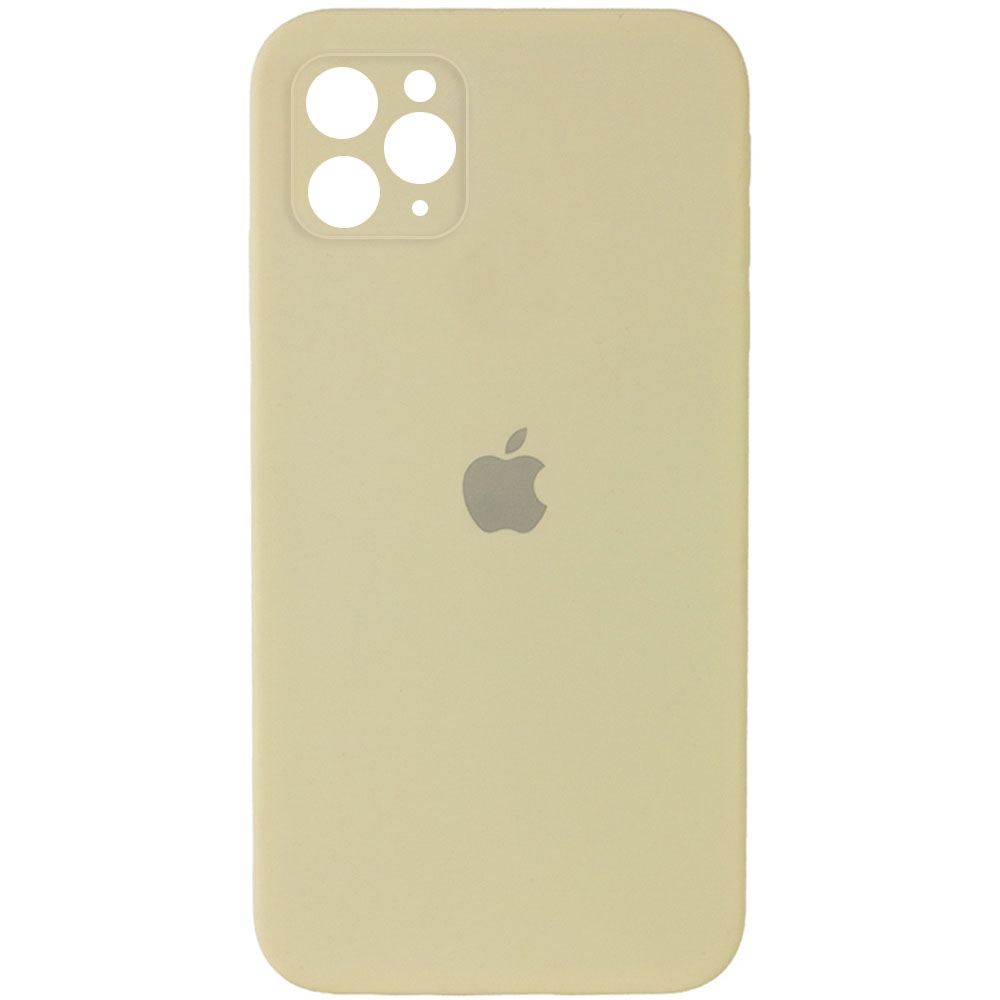 Чохол Silicone Case Square Full Camera Protective (AA) для Apple iPhone 11 Pro (5.8") (Жовтий / Mellow Yellow)