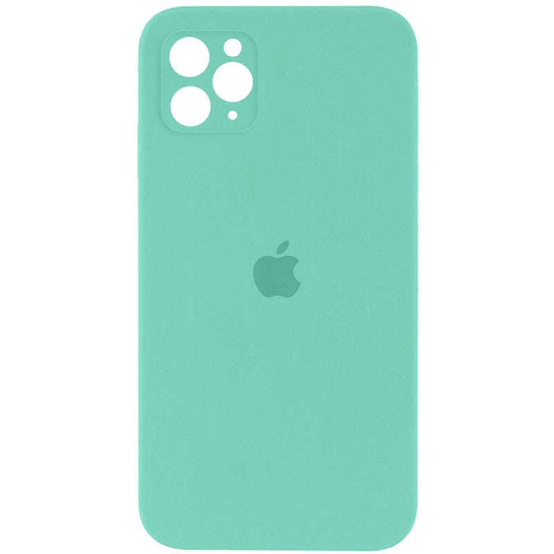 Чохол Silicone Case Square Full Camera Protective (AA) для Apple iPhone 11 Pro Max (6.5") (Бірюзовий / Turquoise)