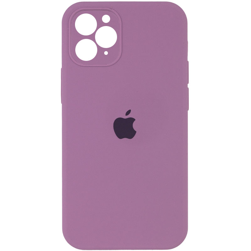 Чехол Silicone Case Square Full Camera Protective (AA) для Apple iPhone 11 Pro Max (6.5") (Лиловый / Lilac Pride)